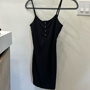 Black skin tight dress